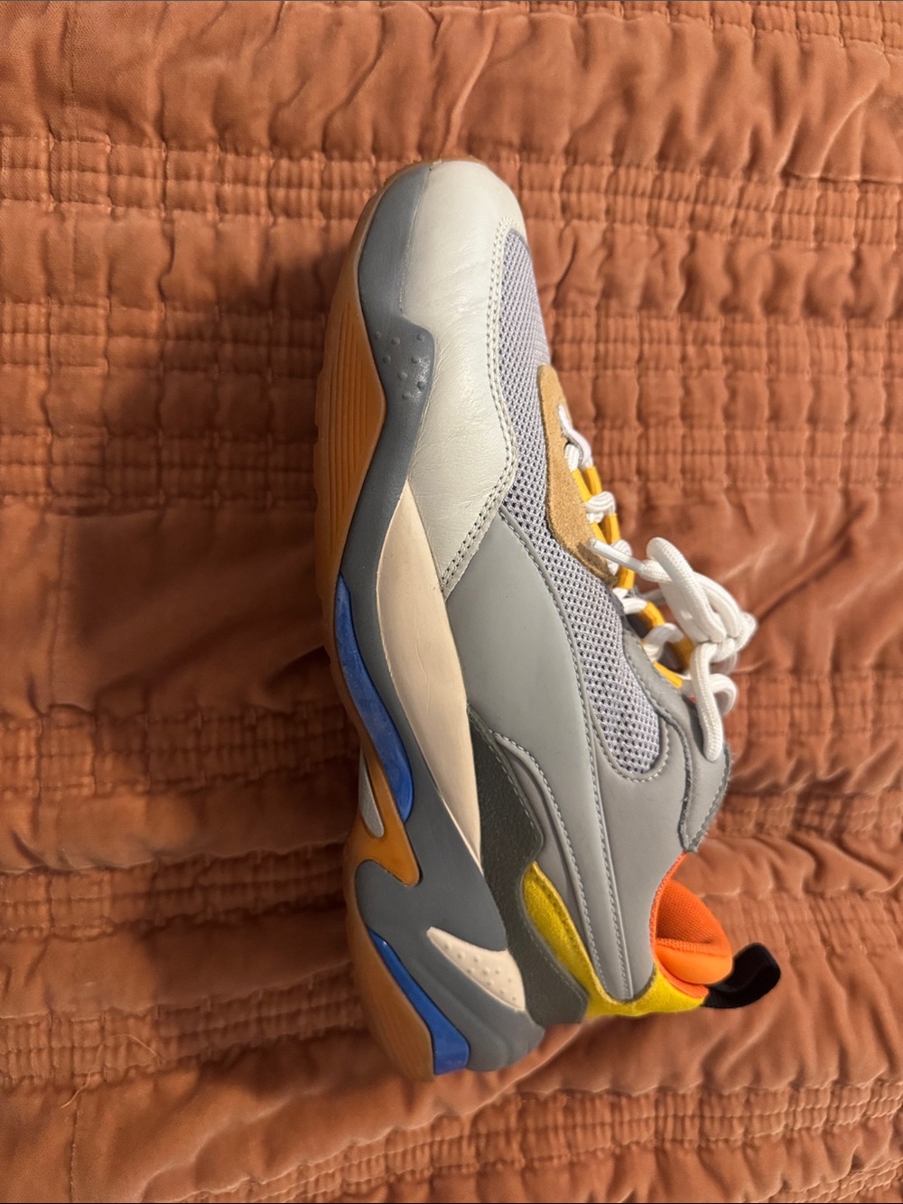 Puma Men's Gray Multicolor Chunky Runner Sneakers